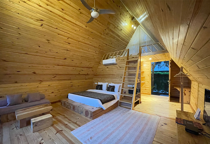 Pine cottage room